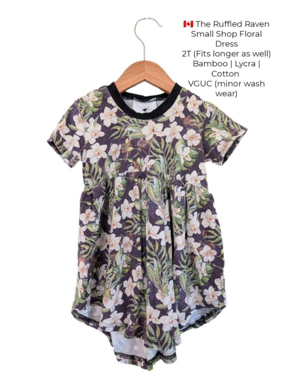 The Ruffled Raven Small Shop Floral Dress 2T Girls Dress Small Shop‎